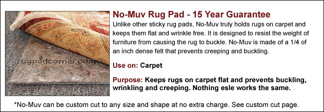 No-Muv rug on carept pad